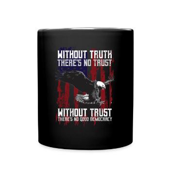 Vérité confiance démocratie aigle amérique - Mug uni - noir - Devant