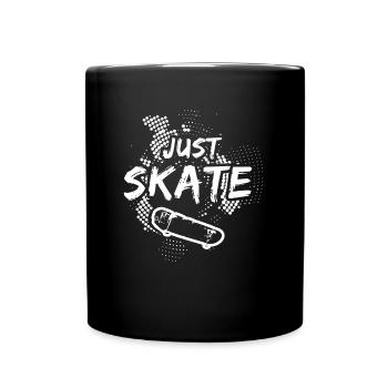 Nur Skate Skateboarding Skateboard Boarders Geschenk - Tasse einfarbig - Schwarz - Vorne