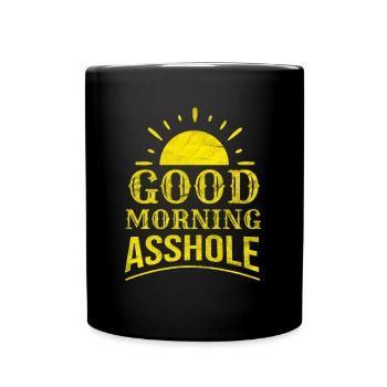 Trou du cul Sarcasme Sarcastique Provocation Effrontée Cadeau - Mug uni - noir - Devant