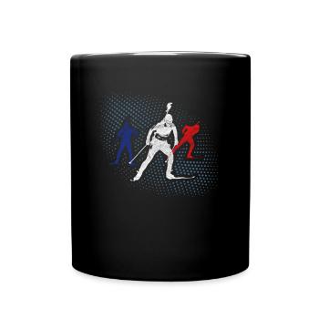 Biathlon Biathlet Schießen Langlauf Winter - Tasse einfarbig - Schwarz - Vorne
