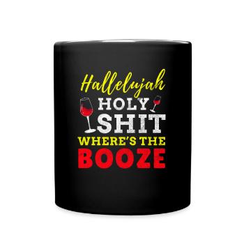 Drôle de citation de Noël Noël Vin Cadeau - Mug uni - noir - Devant