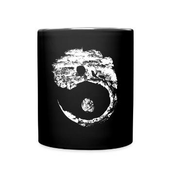 Yin Yang Symbole Bonsai Spiritualité - Mug uni - noir - Devant