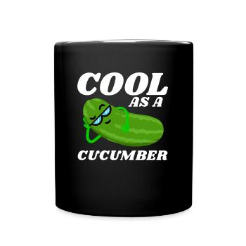 Gurke Vegan Sour schwangeres Geschenk - Tasse einfarbig - Schwarz - Vorne