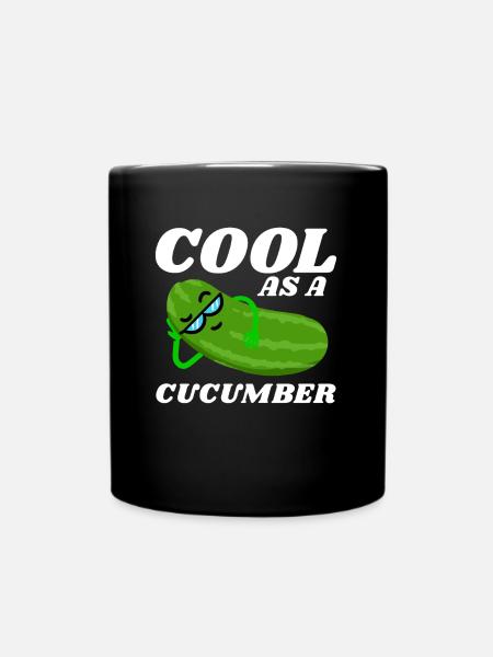 Gurke Vegan Sour schwangeres Geschenk - Tasse einfarbig - Schwarz