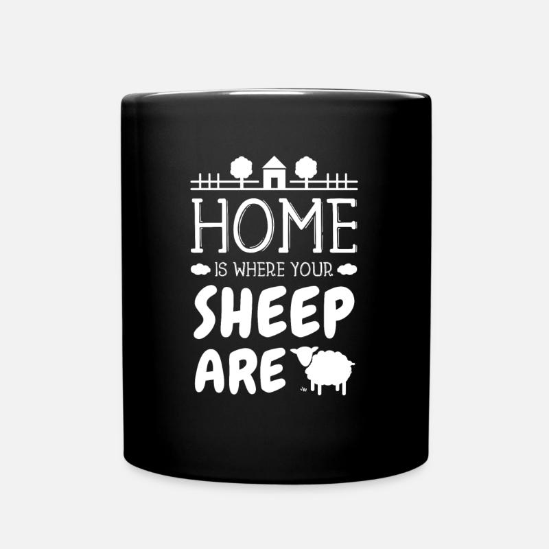Drôle de mouton animal ferme d'agneau agneaux fermier - Mug uni - noir