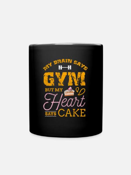 Pâtisserie, pâtisserie, gym, pâtisserie - Mug uni - noir