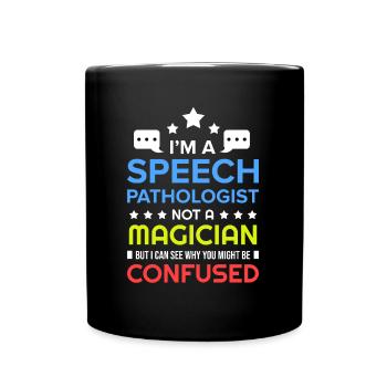 Speech Language Pathologist Therapy Therapist Gift - Full Colour Mug - black - Front