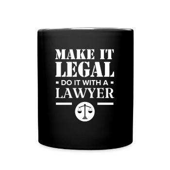 Lawyer Funny Law Student Attorney Advocate Gift - Full Colour Mug - black - Front