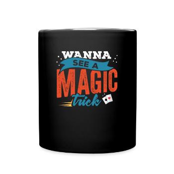 Magier Magier Zauberer Zauberei Trick Geschenk - Tasse einfarbig - Schwarz - Vorne