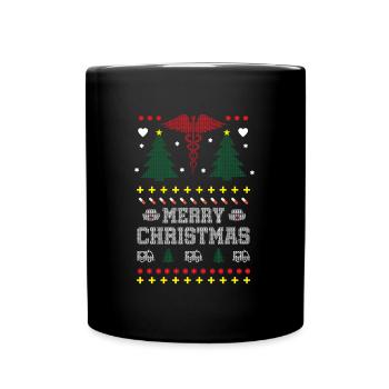 Infirmière de Noël Noël Santa Joyeux Noël - Mug uni - noir - Devant
