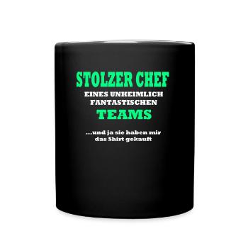 Cadeau patron - Mug uni - noir - Devant