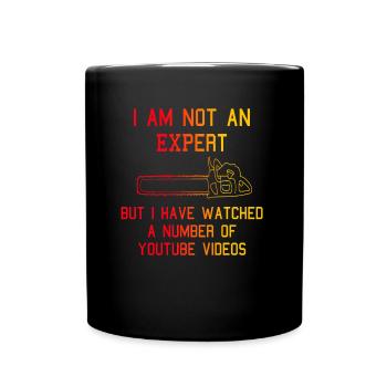 Cadeau de scie à chaîne - Mug uni - noir - Devant