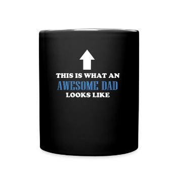 Vatertag Geschenk - Tasse einfarbig - Schwarz - Vorne