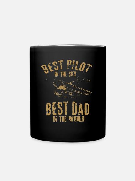 Pilote pilote dire père - Mug uni - noir