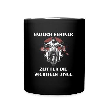 Motocycliste à la retraite - Mug uni - noir - Devant