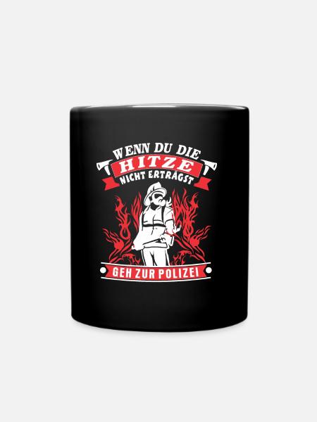 Pompier disant chemise cadeau - Mug uni - noir