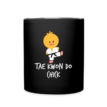 Cadeau drôle de taekwondo femme fille poussin - Mug uni - noir - Devant