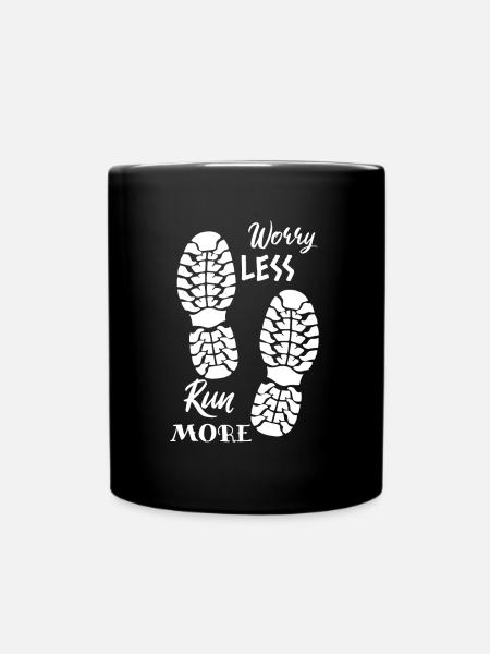 Run Jogging Running Marathon Gift Runner - Mug uni - noir