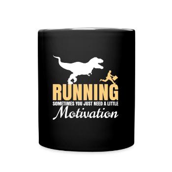 Courir Courir Jogging Motivation T-Rex Dino Funny - Mug uni - noir - Devant