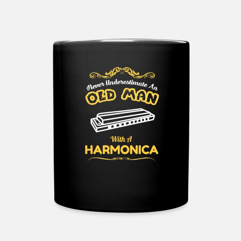 Mundharmonika - Tasse einfarbig - Schwarz