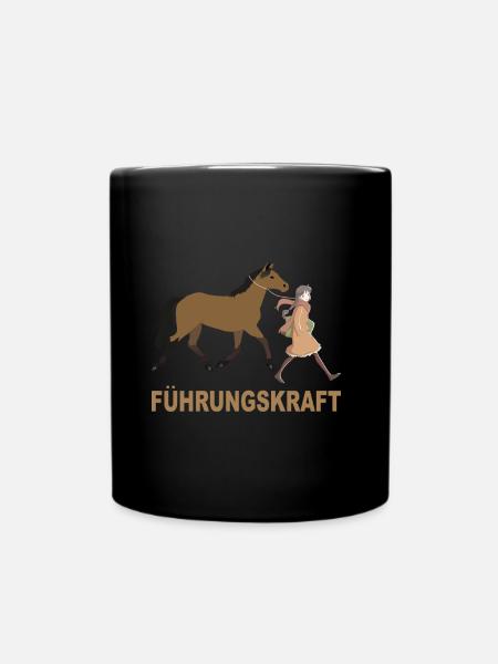 Führungskraft Pferde Mädchen - Tasse einfarbig - Schwarz