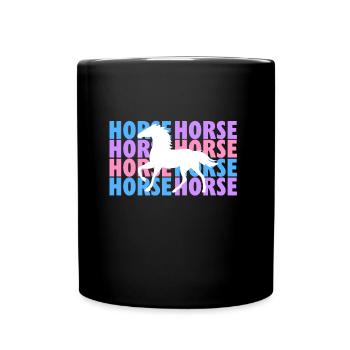 Cheval reitem cheval - Mug uni - noir - Devant