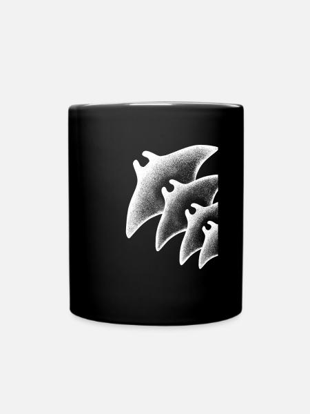 Taucher Geschenk Diving Rochen - Tasse einfarbig - Schwarz