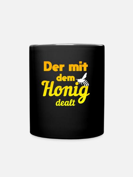 Imker Bienen Spruch Honig Geschenk - Tasse einfarbig - Schwarz