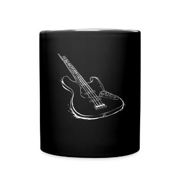 Gitarre Musiker Geschenkidee für Gitarristen - Tasse einfarbig - Schwarz - Vorne