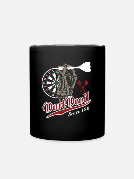 Dart Devil Darts Geschenk T-Shirt - Tasse einfarbig - Schwarz