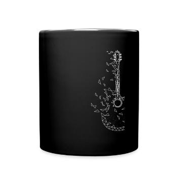 Gitarre Musiker Geschenkidee für Gitarristen - Tasse einfarbig - Schwarz - Vorne