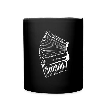 Akkordeon Musiker Geschenkidee - Tasse einfarbig - Schwarz - Vorne