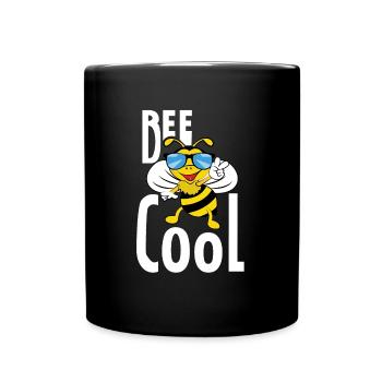Bee cool bee - Full Colour Mug - black - Front