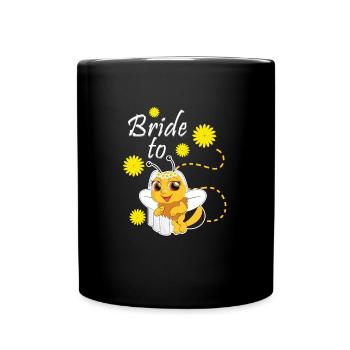 Apiculteur mariée à abeille - Mug uni - noir - Devant