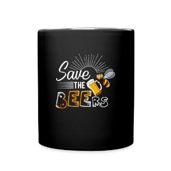 Abeille bière dire cadeau cool - Mug uni - noir - Devant