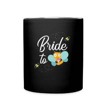 Cadeau de mariée mariée abeille abeille apiculteur - Mug uni - noir - Devant