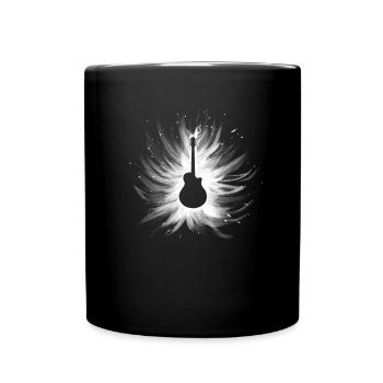 Splash Striche Gitarre - Tasse einfarbig - Schwarz - Vorne