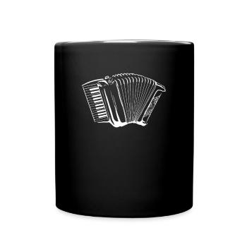 Akkordeon Musiker Geschenkidee - Tasse einfarbig - Schwarz - Vorne