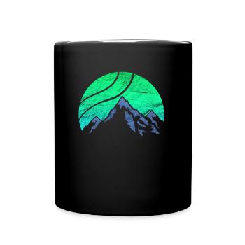 Hiking mountains vintage shirt - Full Colour Mug - black - Front