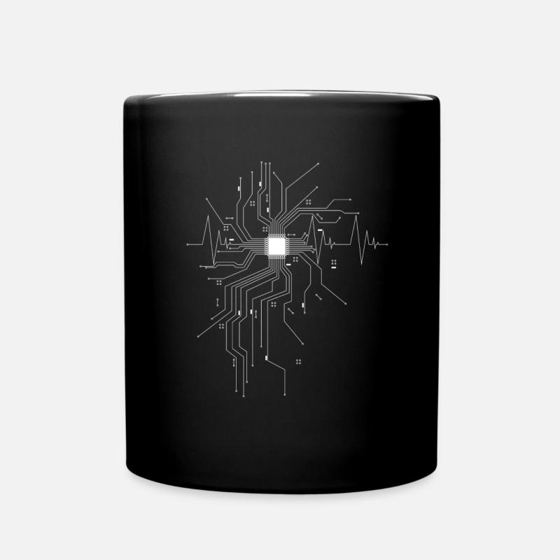 Cadeau de battement de coeur CPU informatique pour les nerds - Mug uni - noir