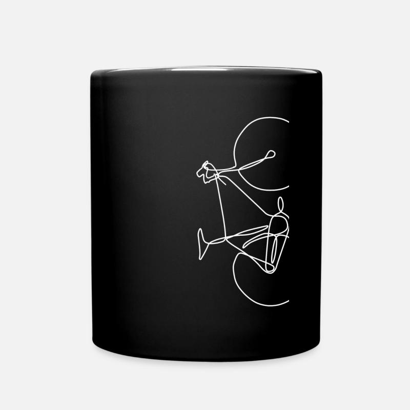 Fahrrad Radfahrer Geschenk - Tasse einfarbig - Schwarz