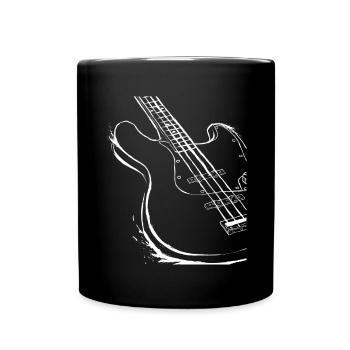 Gitarre Musiker Geschenkidee für Gitarristen - Tasse einfarbig - Schwarz - Vorne
