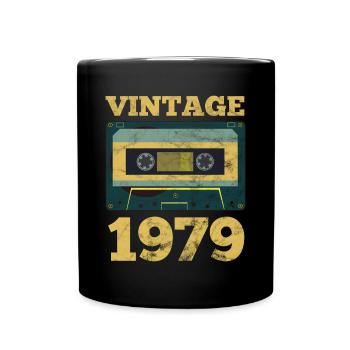 Idée de cadeau d'anniversaire de 1979 année de naissance rétro 1979 - Mug uni - noir - Devant