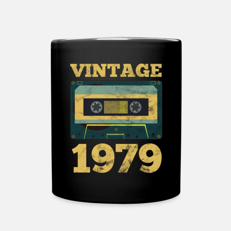Vintage 1979 Retro Geburtsjahr Geburtstagsgeschenkidee - Tasse einfarbig - Schwarz