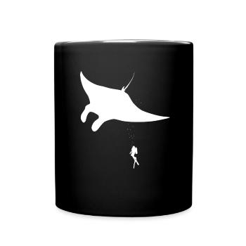Patins de plongée - Mug uni - noir - Devant