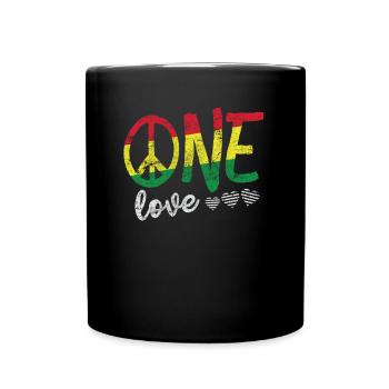 Ein Liebest-shirt Rasta Reggae Männer Frauen Kinder Geschenk - Tasse einfarbig - Schwarz - Vorne