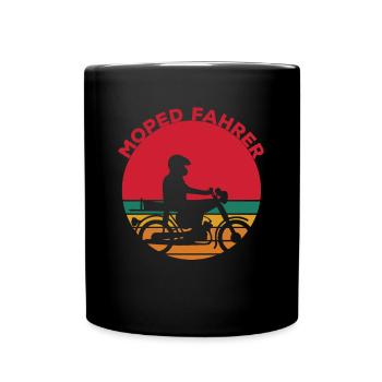 S51 Mopedfahrer Geschenk T-Shirt - Tasse einfarbig - Schwarz - Vorne