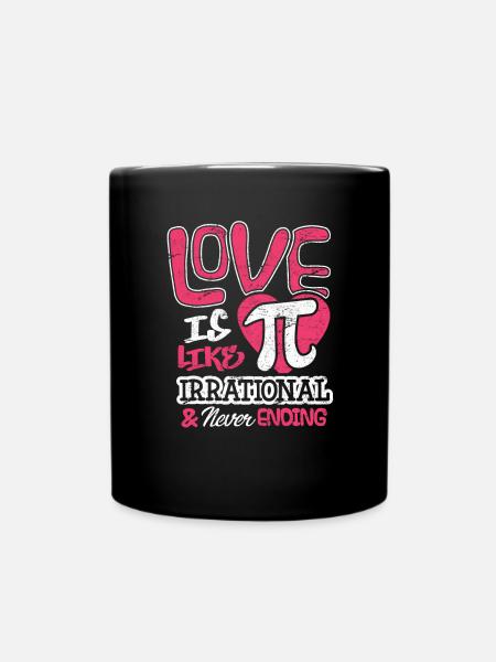 PU-Tag 2019 Shirt Liebe ist wie nie endender PU - Tasse einfarbig - Schwarz