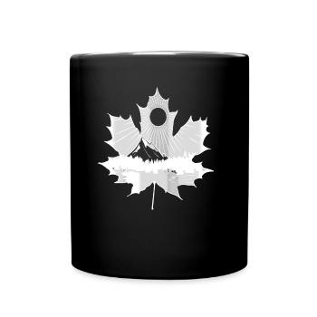 Hiking mountains Canada Canada maple leaf - Full Colour Mug - black - Front