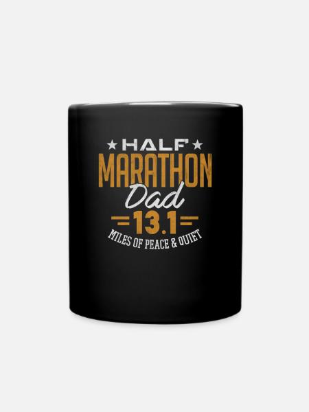 13.1 Chandail demi-marathon Dad Runner Cadeau - Mug uni - noir